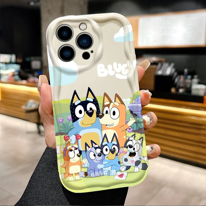 Funda de teléfono suave blanca con perro de dibujos animados para iPhone