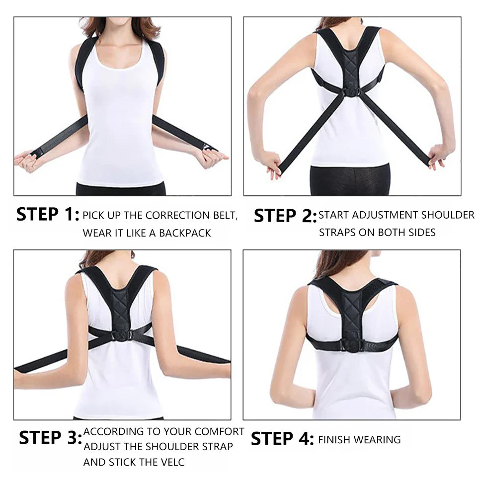GETINFIT Adjustable Posture Corrector Back Support Lumbar Posture Orthopedic Belts Strap Brace Shoulder Spine Support Men Women