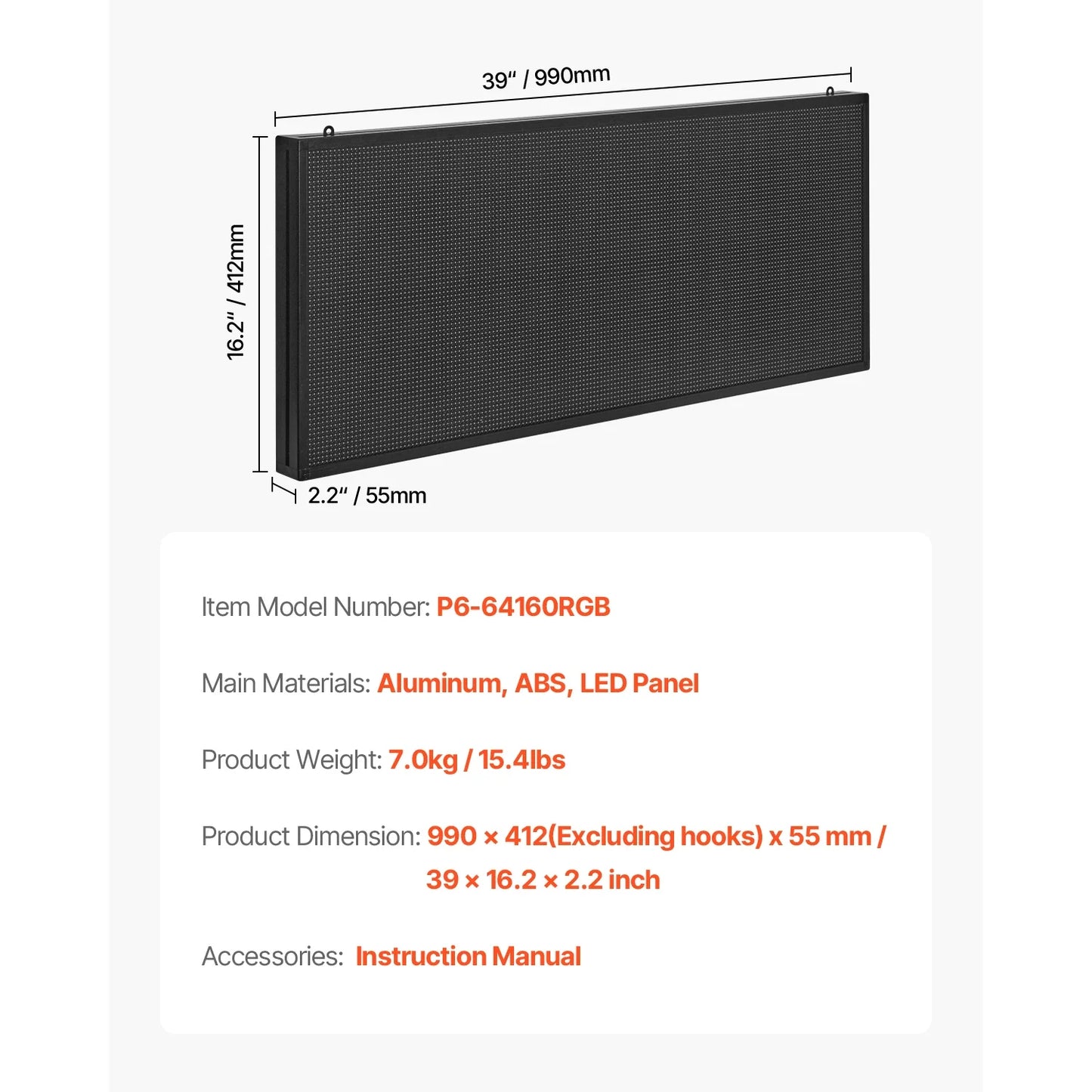 SucceBuy Programmable LED Signboard With Digital Display Panel Advertising