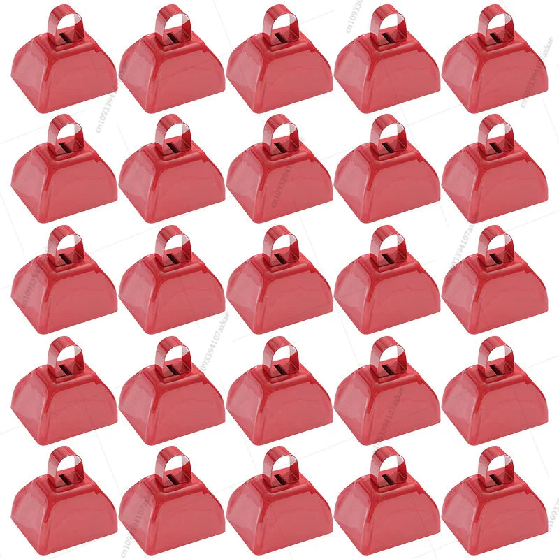 12-100 Pcs Metal Cowbells for Sporting Event 3 Inch Small Noise Makers
