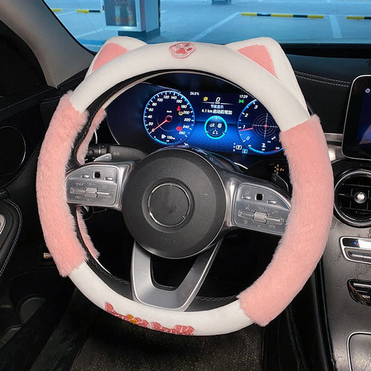 Funda de felpa para volante de gato