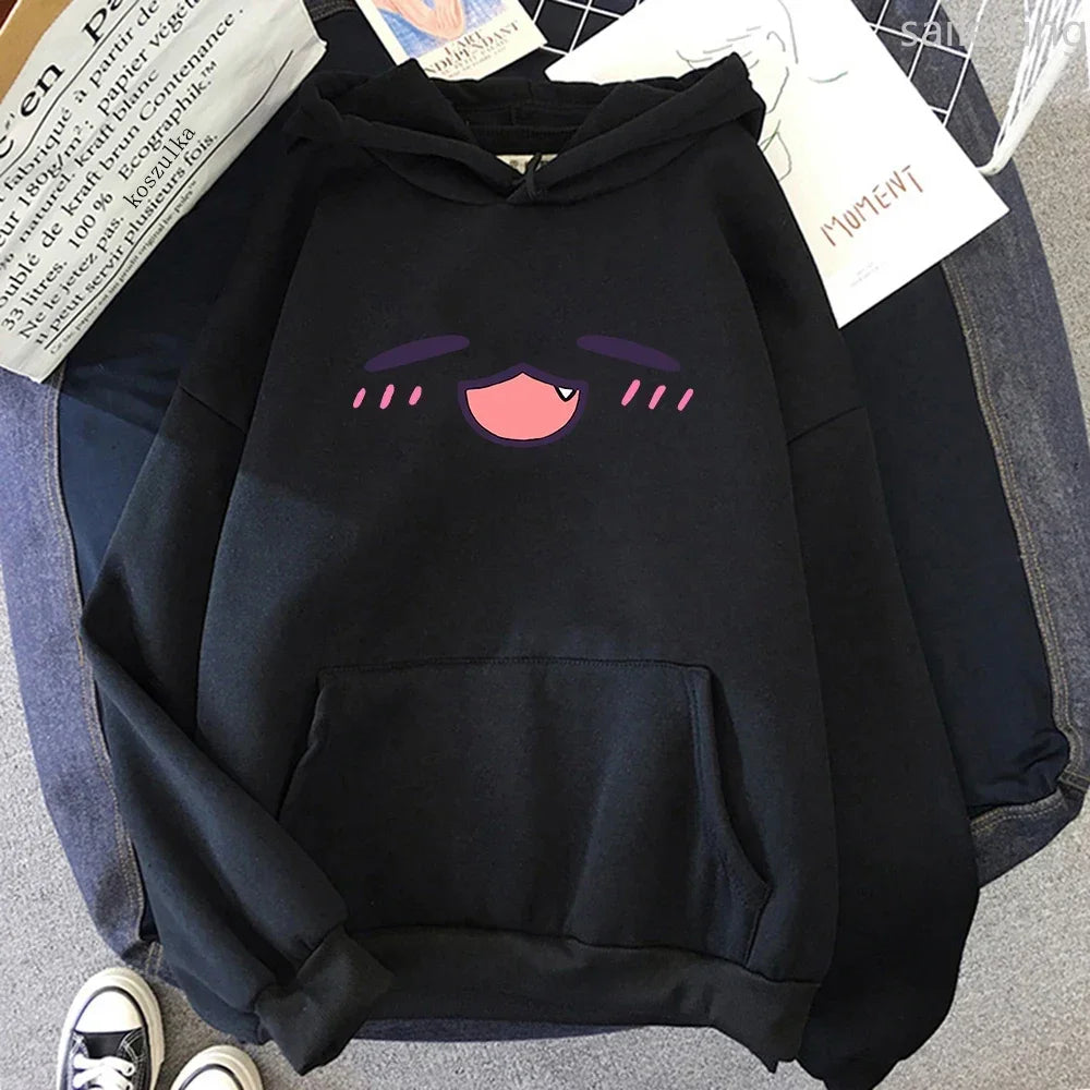 TakoTakodachi Anime Kangaroo Pocket Hololive Winter Women Spring Autumn Tops Sweatshirt Vintage Harajuku Winter Clothes Women