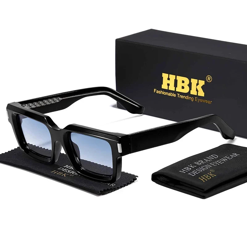 HBK Vintage Punk Men's Square Sunglasses Brand Design Small Frame Sun Glasses Party Travel Glasses Gift Ideal Choice