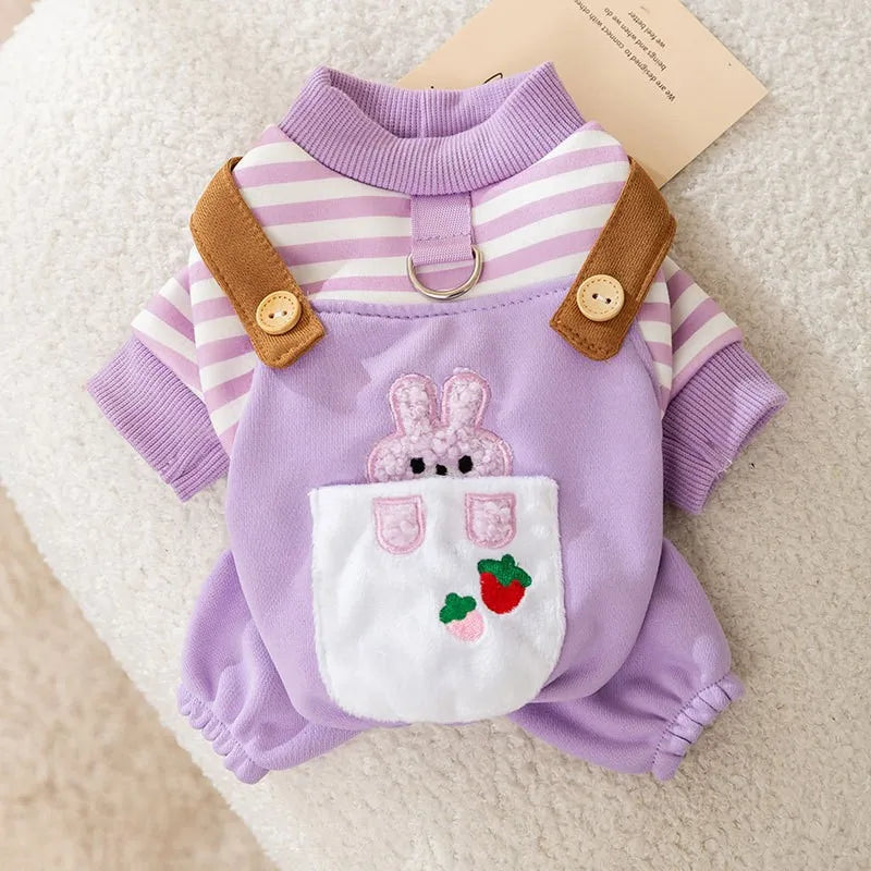 New Luxury Dog Clothes Puppy Costume Striped Jumpsuit Pet Clothes for Dog Sweatshirt Chihuahua French Bulldog Romper