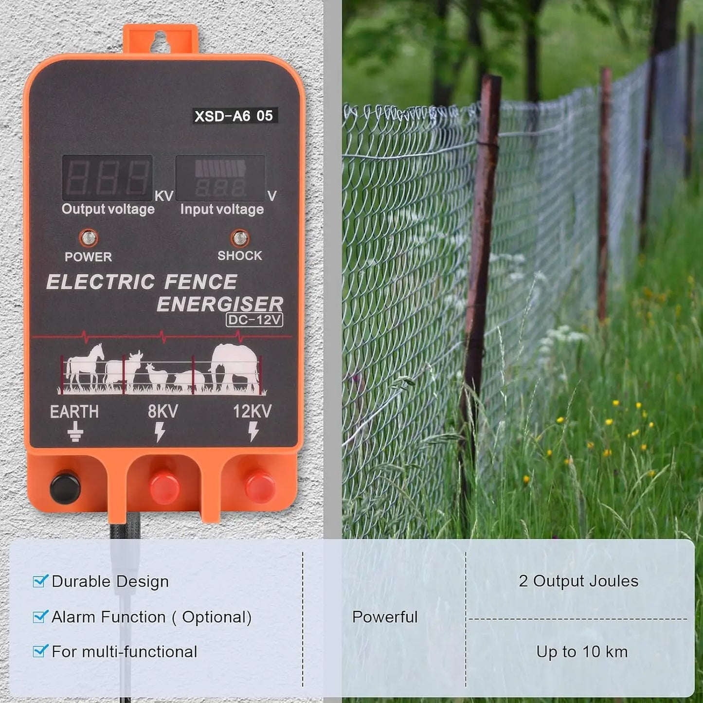 110/220V Electric Fence Energiser for Farm Animal Supplies Electronic Fence Host Electric Fence To Protact Cattle Sheep Horse
