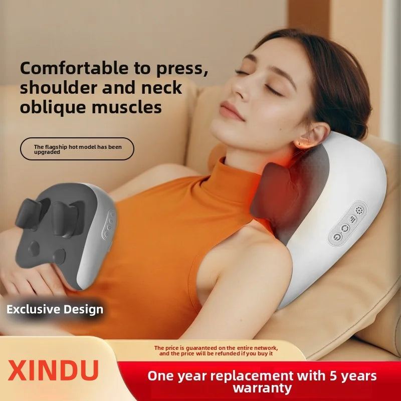SPA Portable Pillow Massager PRO Lazy Person Leading Shoulder Professional Super Strong Neck Massage Wireless Warm Pillow Type