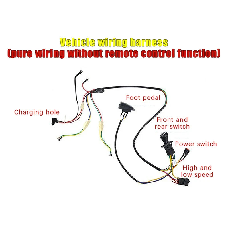 Children Electric Car DIY Modified Wires and Switch Kit with 2.4g