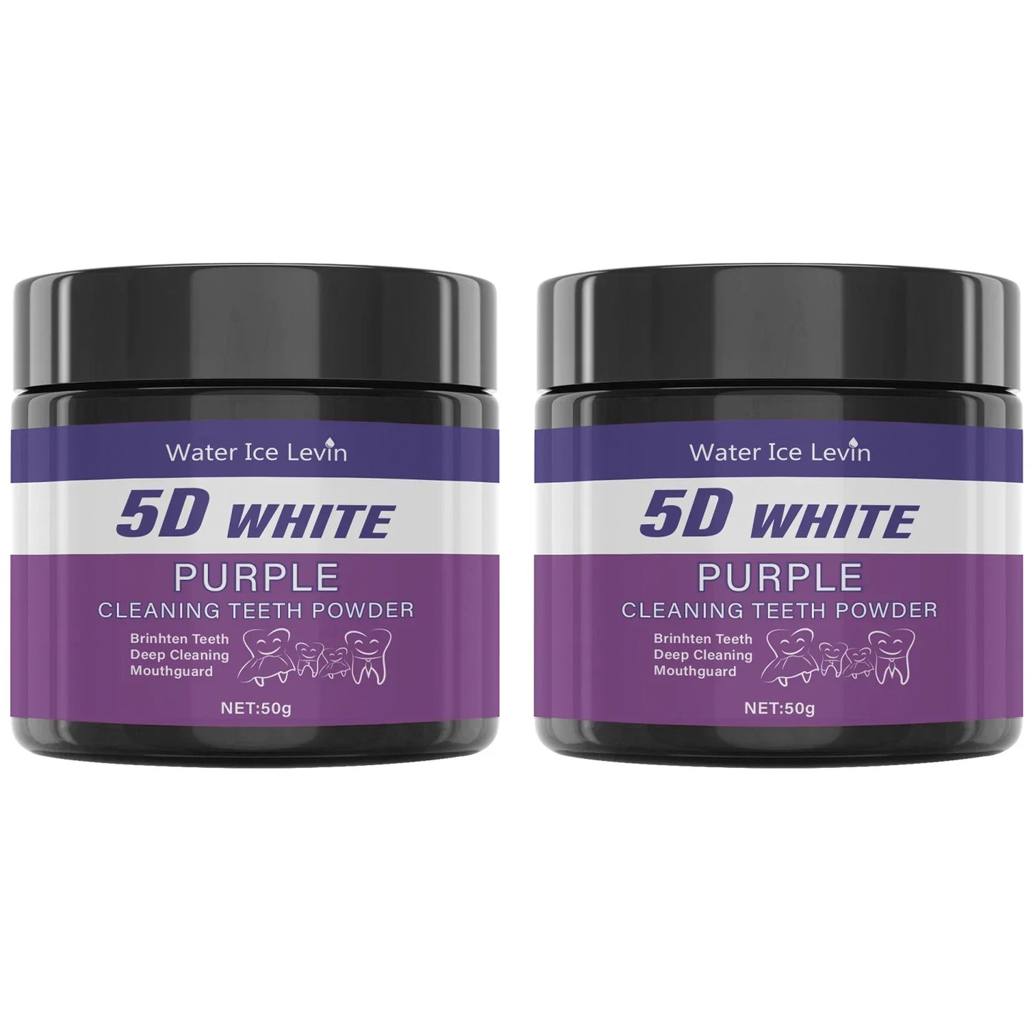 Purple Tooth Cleaning Powder - Sulfate-Free, Deep Cleaning and Polishing, Whitens Teeth in 5 Days, Portable for Daily Use and Travel
