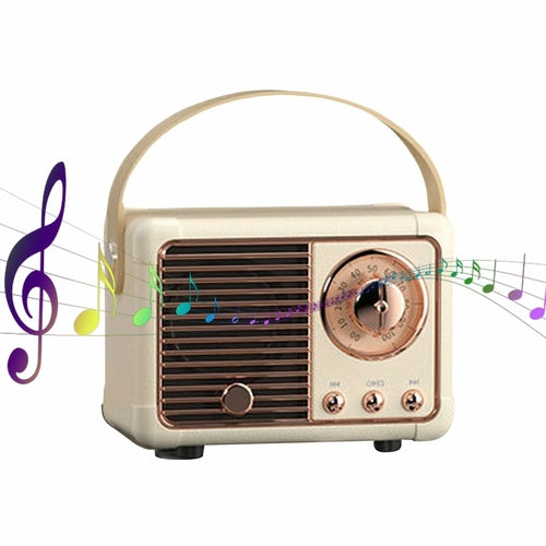 Altavoces Bluetooth Compactos Retro con Radio | Cocina + Metal