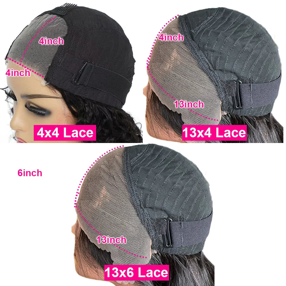 Pelucas sin pegamento Cabello humano 30 34 pulgadas liso 13x4/13x6 HD Encaje frontal Pelucas brasileñas Peluca de encaje frontal prearrancado Cabello humano HMBP