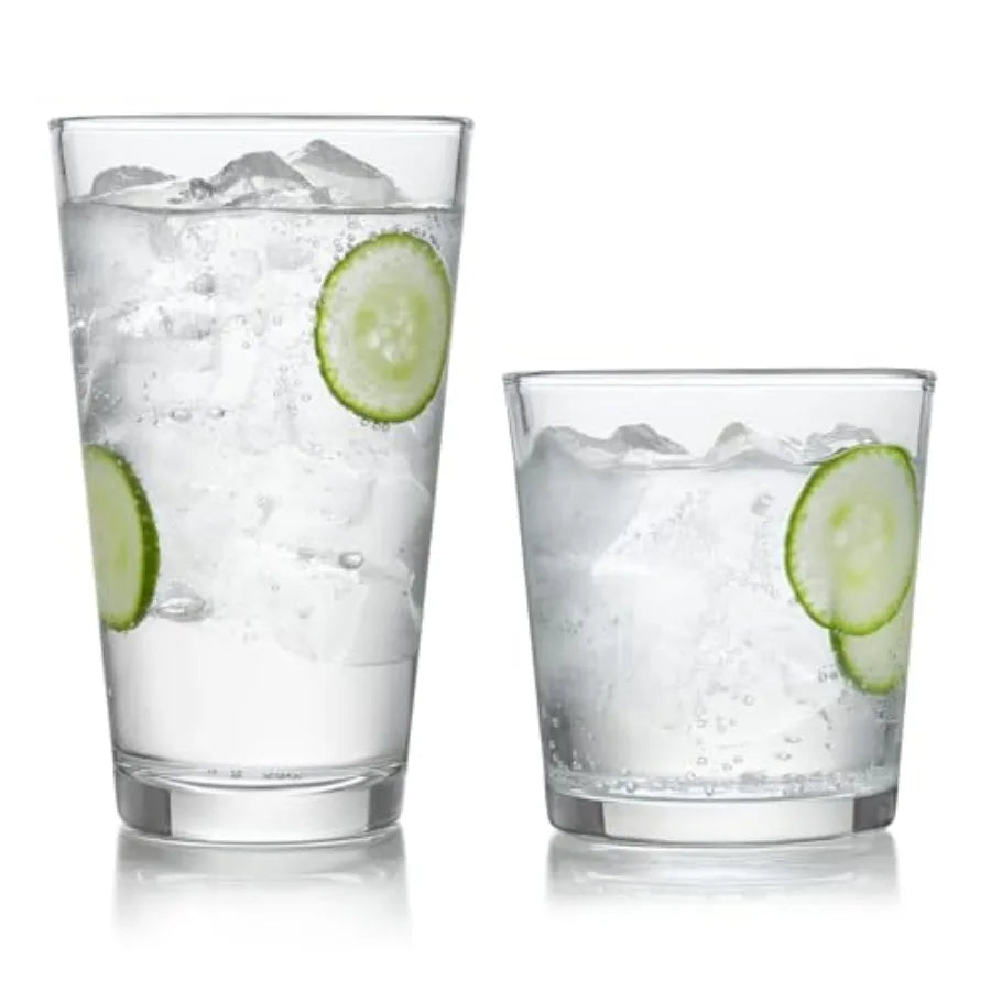 Classic Rocks Glasses and Tumblers Set Dishwasher Safe Drinkware