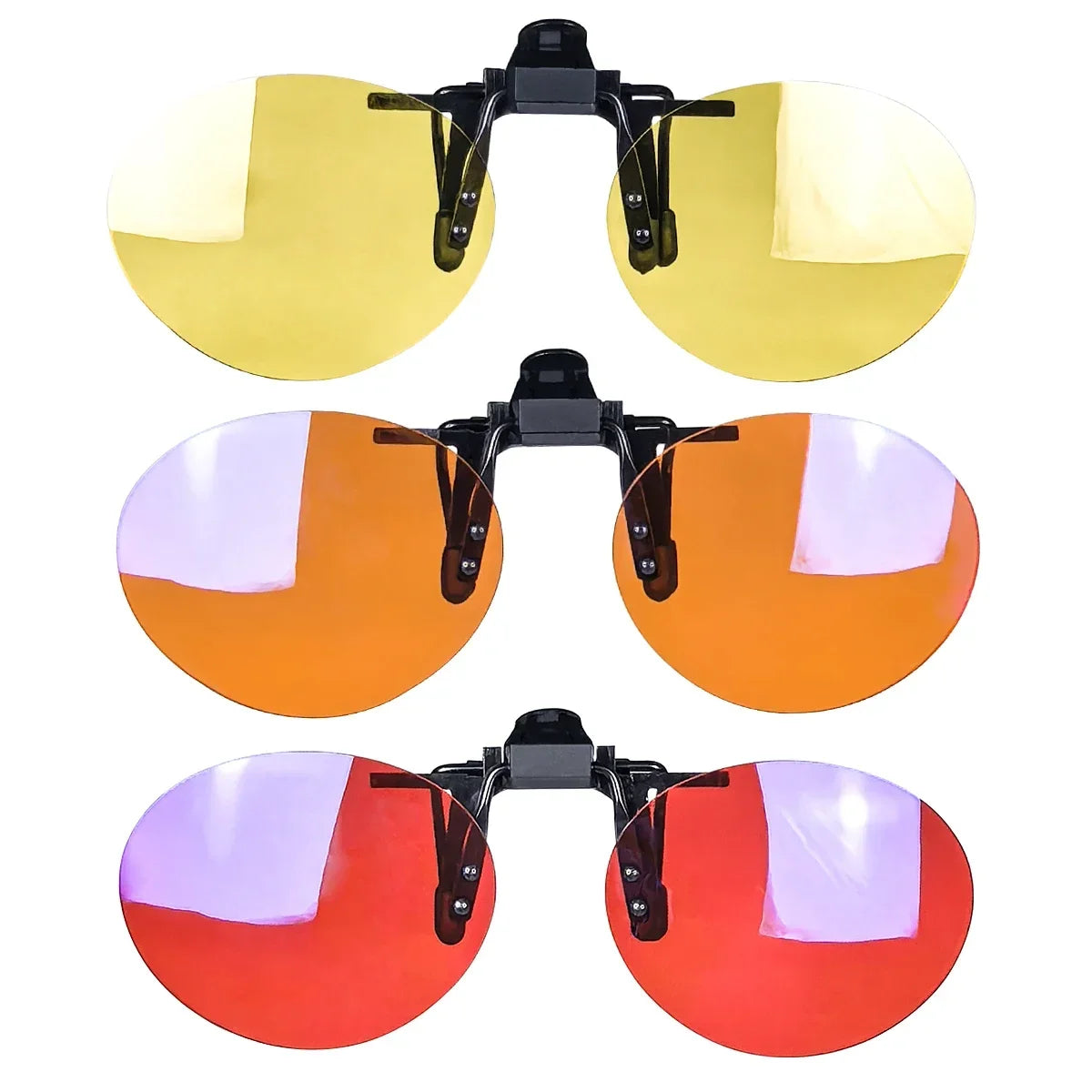 Anti Blue Light Lenses Clip On Red Lenses Better Sleep Clip On Orange Lens For Gaming Or Working Yellow Driving Lens Polarized