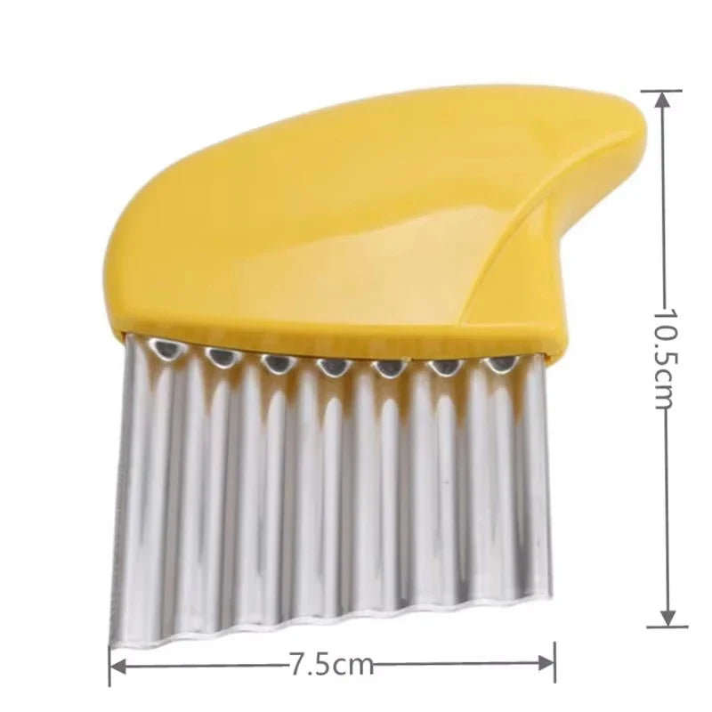 Stainless Steel Potato Chip Slicer And Wavy Crinkle Cutter French Fry Maker