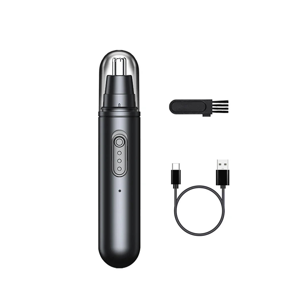 Electric Nose Hair Trimmer Rechargeable Nose Hair Clipper for Men Mini Portable Automatic Shaving Nose Eyebrow Ear Hair Remover