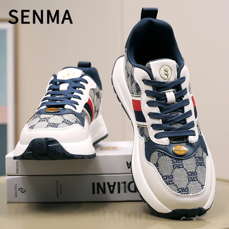 SENMA Luxury Men's Shoes Men Casual Shoes Men's Skateboard Shoes Retro Platform Sneakers Unisex Women's Sports Shoes Sneakers