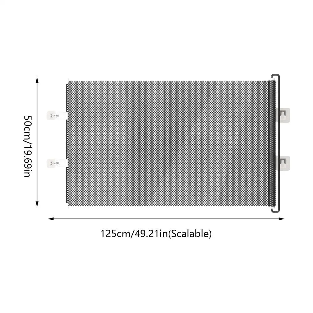 Retractable Pet Gate Dog Retractable Gate No-Drill Childproof Net Fence Cat Baffle for Indoor Staircase Patio Fireplace Deck