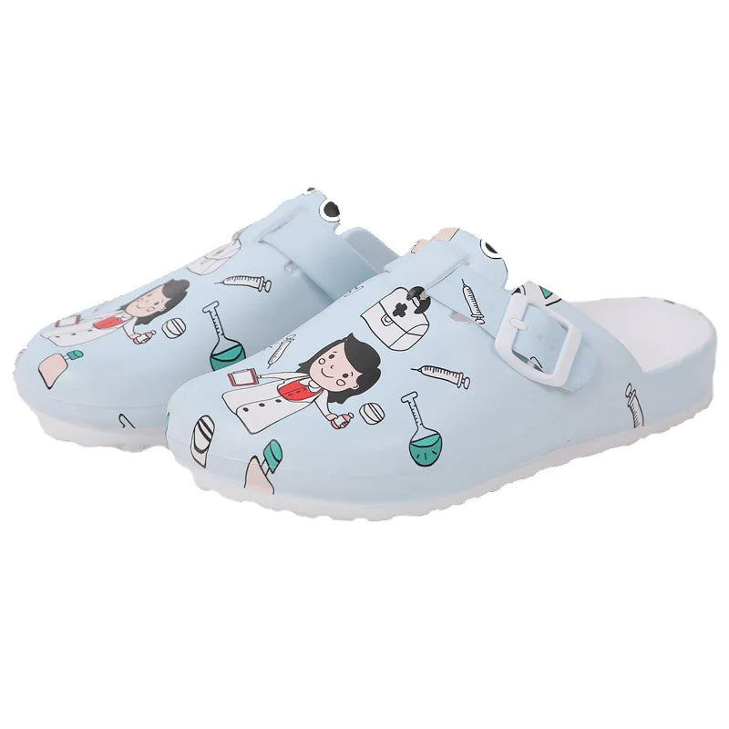 Medical Shoes EVA Non-slip Laboratory Doctor Clogs Non-slip Nurse Surgical Slides Casual Beach Womens Indoor Work Slippers