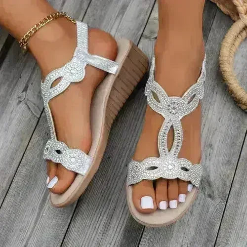 Sandalias de plataforma para mujer, de diseño novedoso, informales, estilo romano, de verano