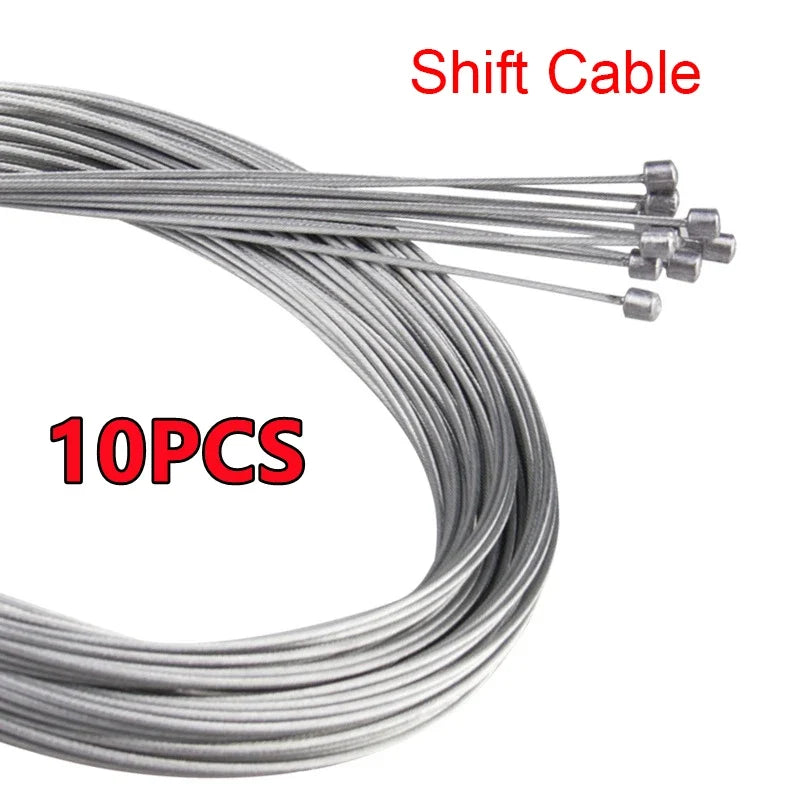 10/5/3/1PC 2M MTB Bicycle Brake Line Bicycle Speed Line Fixed Gear Shifter Gear Brake Cable Set Core Inner Wire MTB Road Bike
