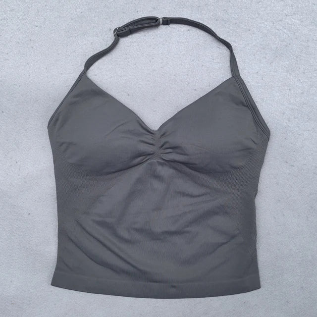 Adjustable Open Back Yoga Top Moisture Wicking Gym Tank