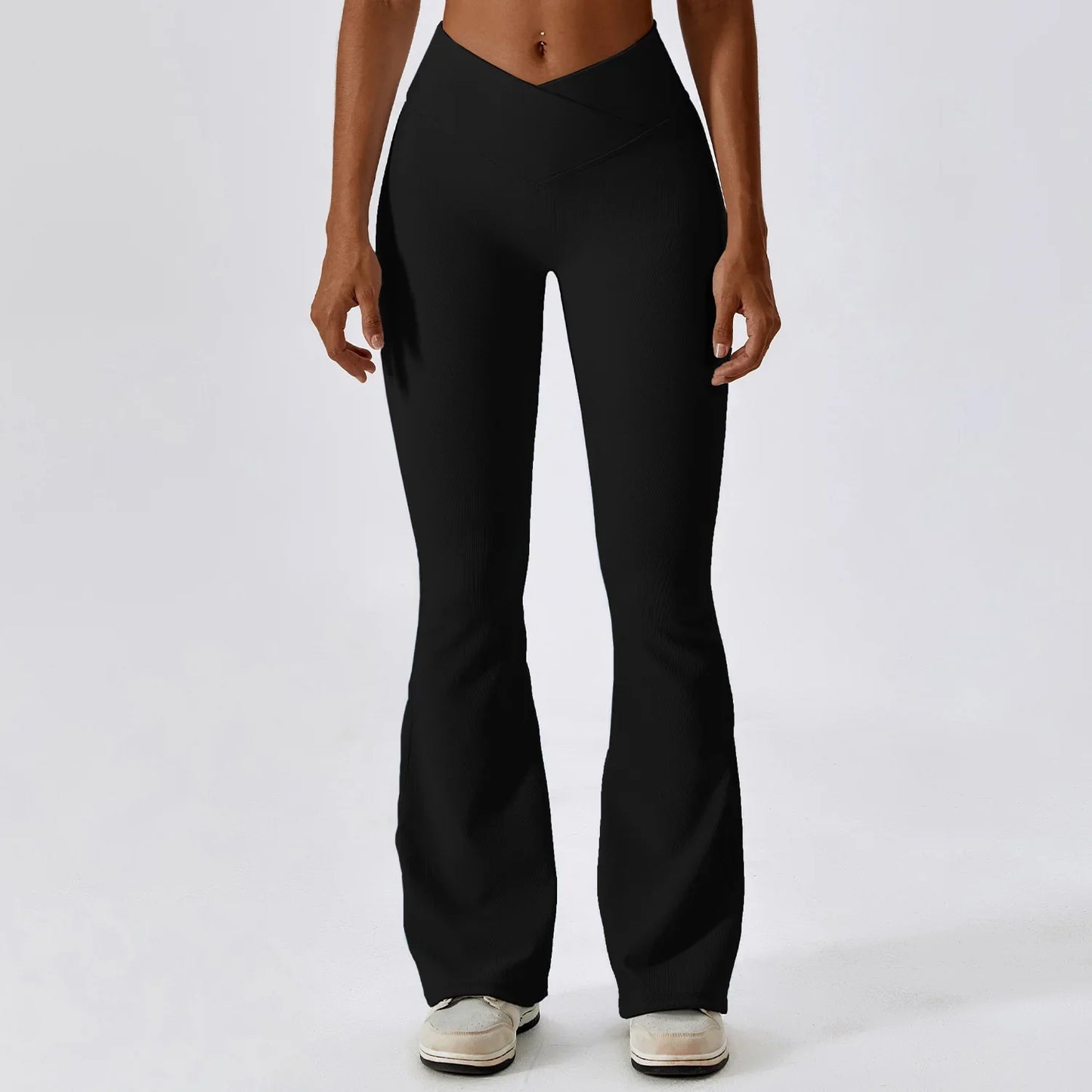 Pantalones de yoga de cintura alta FlareFit para mujer