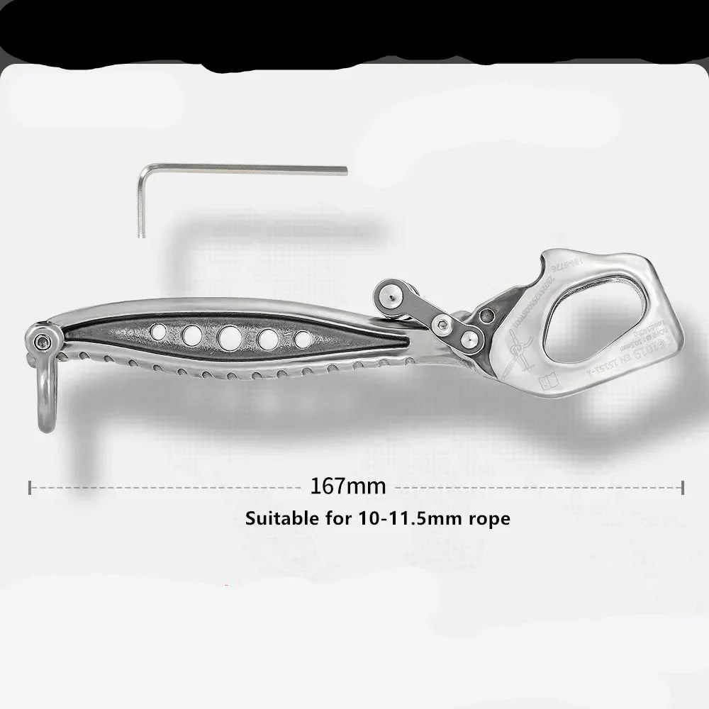 Stainless Steel Descender for Work & Rock Climbing