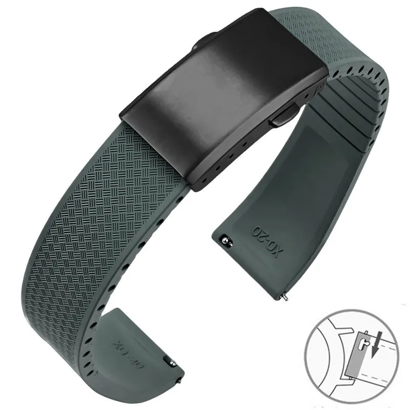 Polar Vantage, Grit X & Ignite FKM Rubber Band with Folding Clasp