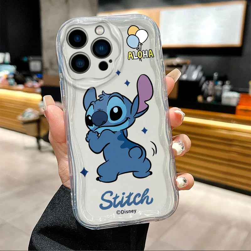 Funda de Teléfono Disney Stitch Angel Lovers para iPhone