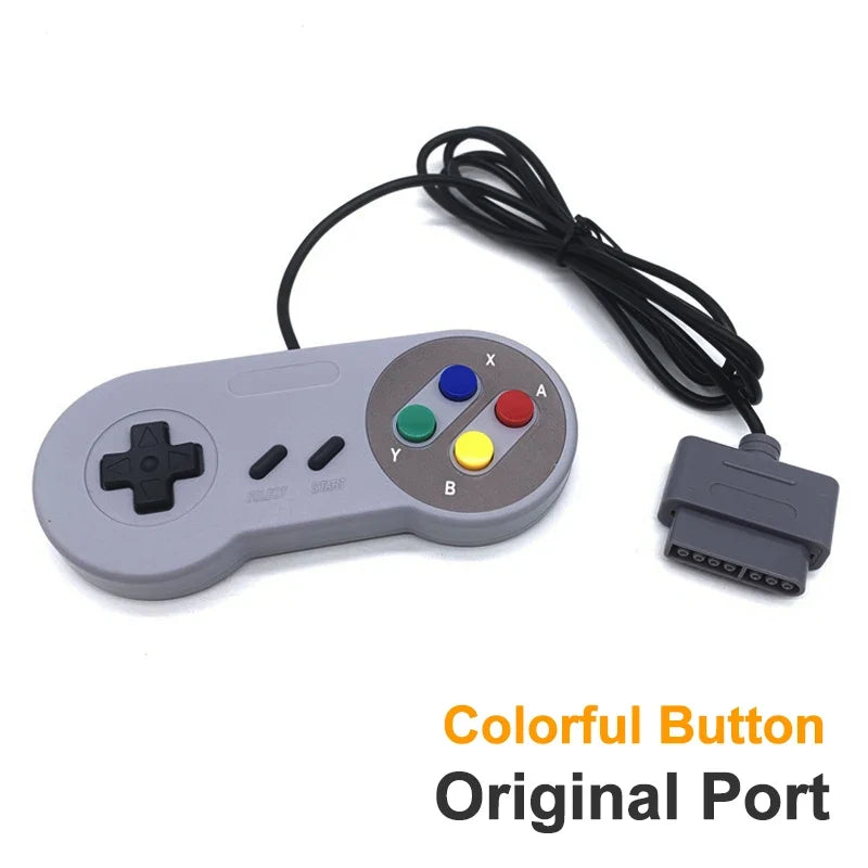 Wired Gamepad for SNES/SFC,Adaptation Genuine SNES/SFC Game Console, Gamepad Handle for Super Nin-tend-o Game Console