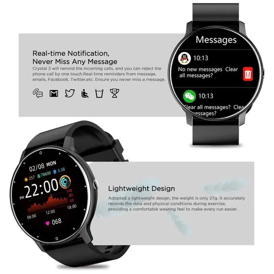 Touchscreen Smartwatch with Fitness Tracking & Notifications