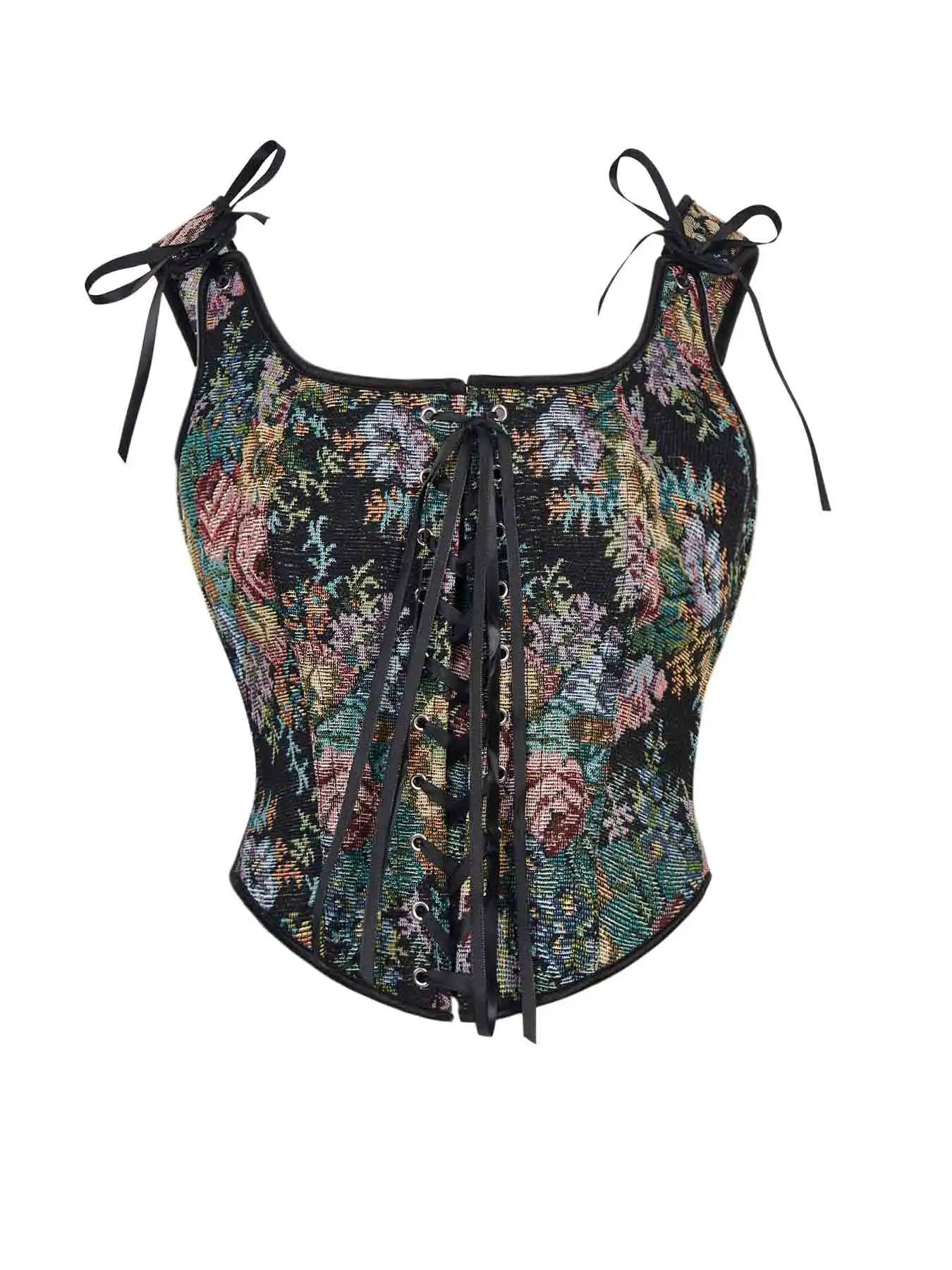 New European and American corset Christmas Jacquard Fishbone Corset gathered waist and abdomen palace body shaping coat.