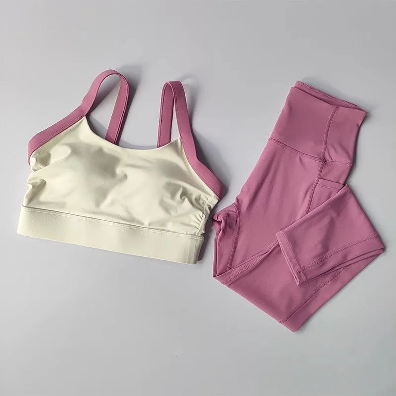 ZenFlex Conjunto de yoga de 2 piezas para mujer: dúo de sujetador y leggings