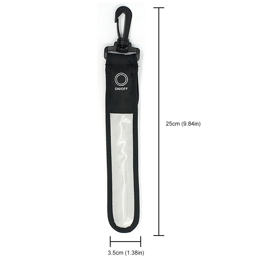 4Pcs LED Luminous Reflective Light Strip Glowing Strap Pendant Decor Safety Reflector Pendant for Backpack Hiking Jogging