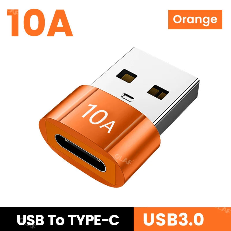Elough 10A OTG USB 3.0 To Type C Adapter USB C Male To USB Female Converter Fast Charging OTG For Macbook Laptop Xiaomi Samsung