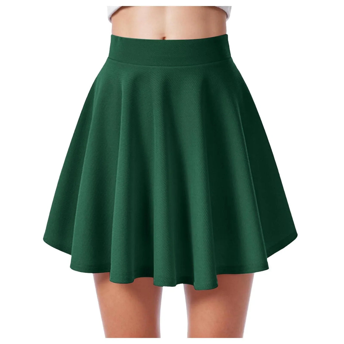 Women's High Waist A Line Skater Skirt Casual Solid Flared Mini Skirt Soft Stretch Summer Casual Sports Golf Tennis Short Skirts