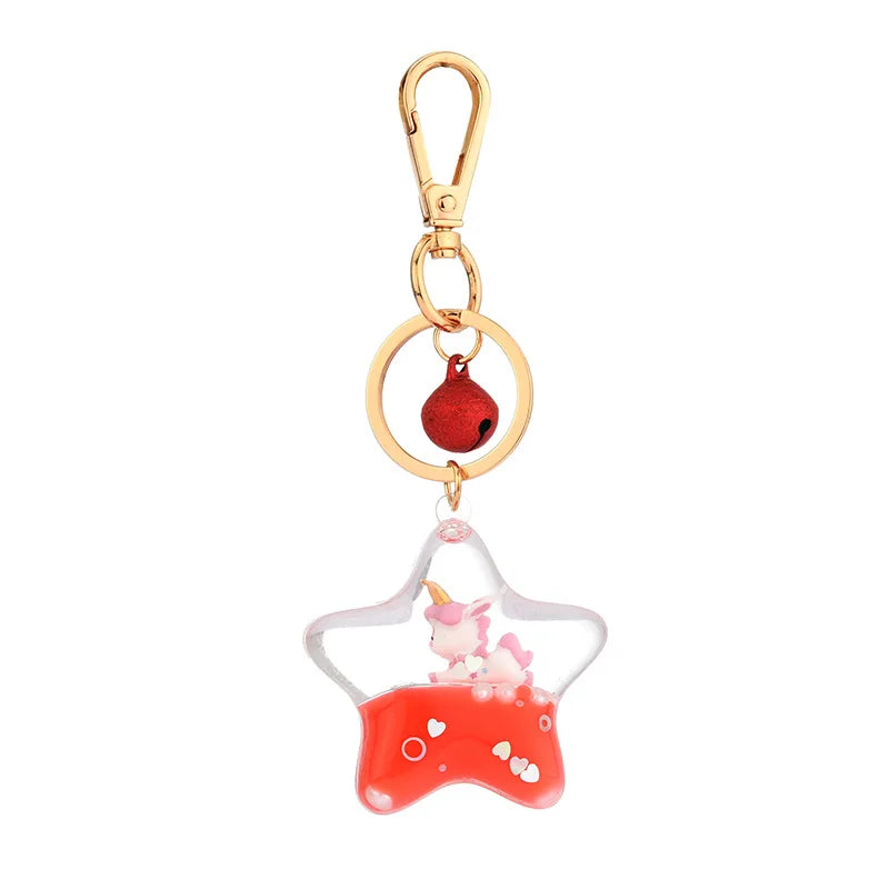 Sparkle Star Moving Liquid Keychain