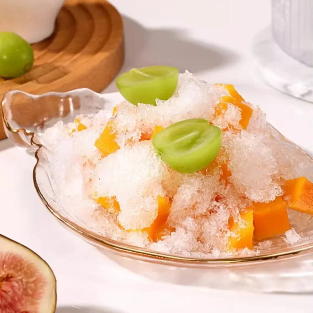 Shaved Ice Machine Mini Ice Crusher Hand Operated Shaved Ice Milkshake Maker Household Portable Small Hail Machine Kitchen Tool