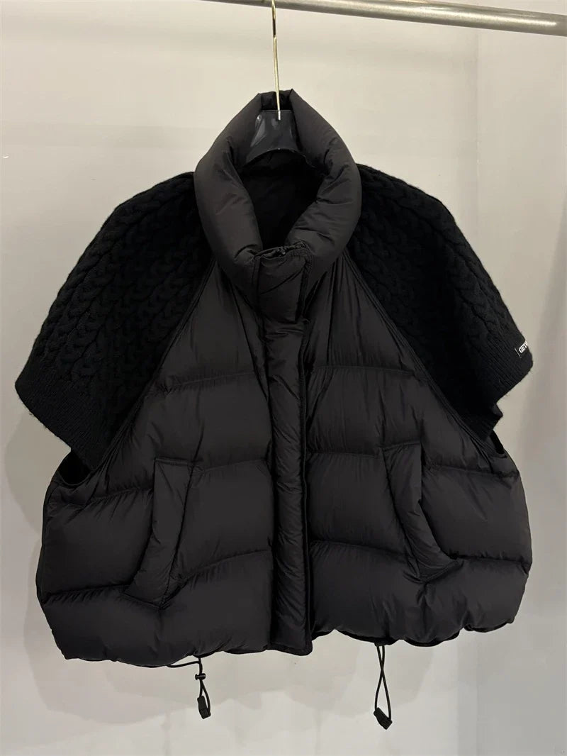 ZAROY Women's Cotton Vest Jacket Autumn Winter Loose Casual Stand Collar Pocket Puffer Waistcoat Coat Trendy Outerwear куртка
