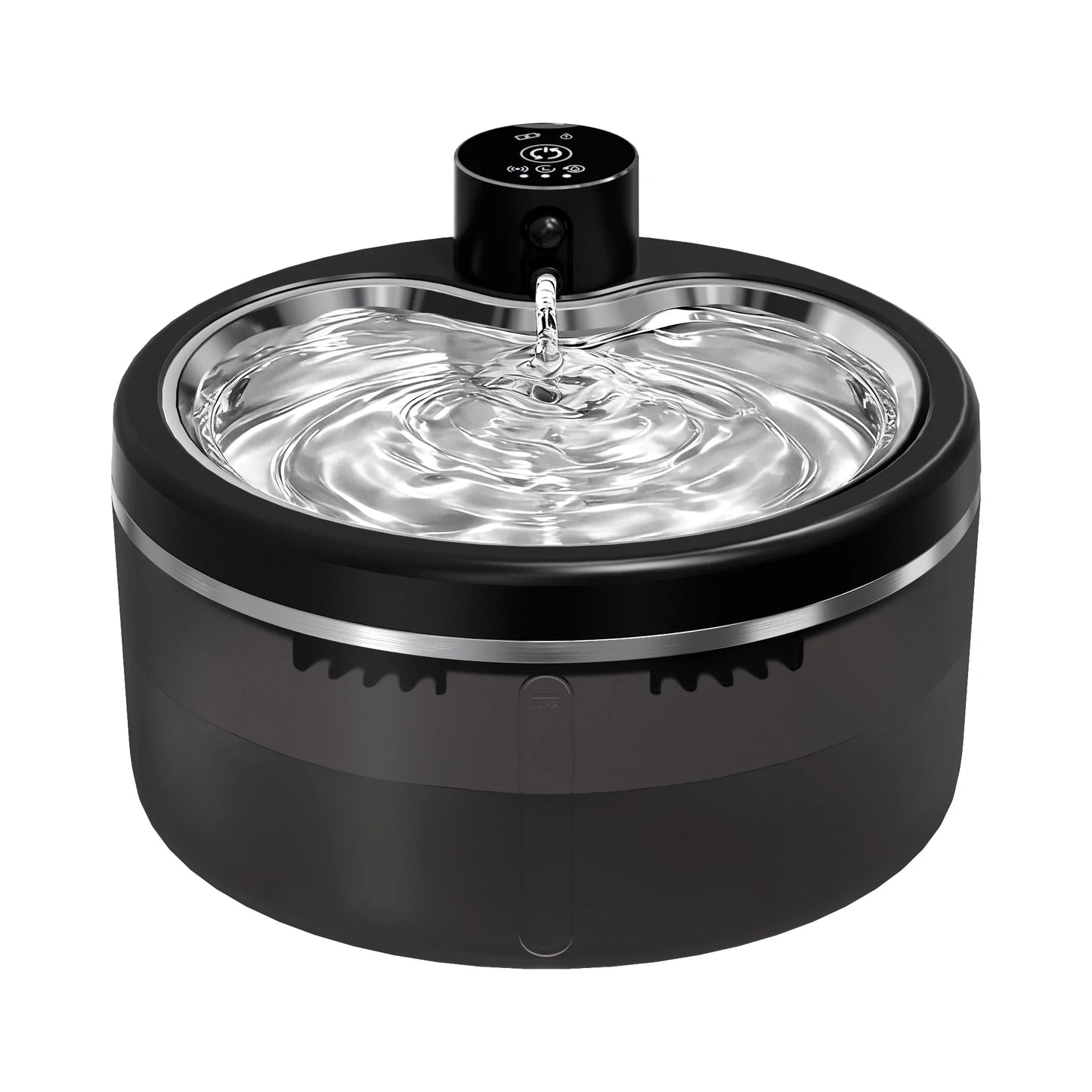 3L Wireless Cat Water Fountain Mute Pet Water Dispenser With Stainless Steel Tray and Intelligent Sensing, 4000mAh Large Battery