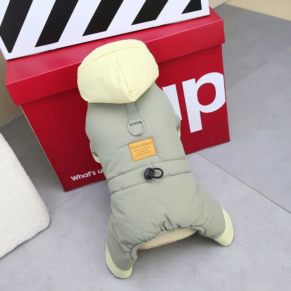 Waterproof Pet Clothes for Dog Winter Warm Dog Jacket Coat Cat Small Dog Hooded Jumpsuit Snowsuit Puppy Outfits for Cold Weather
