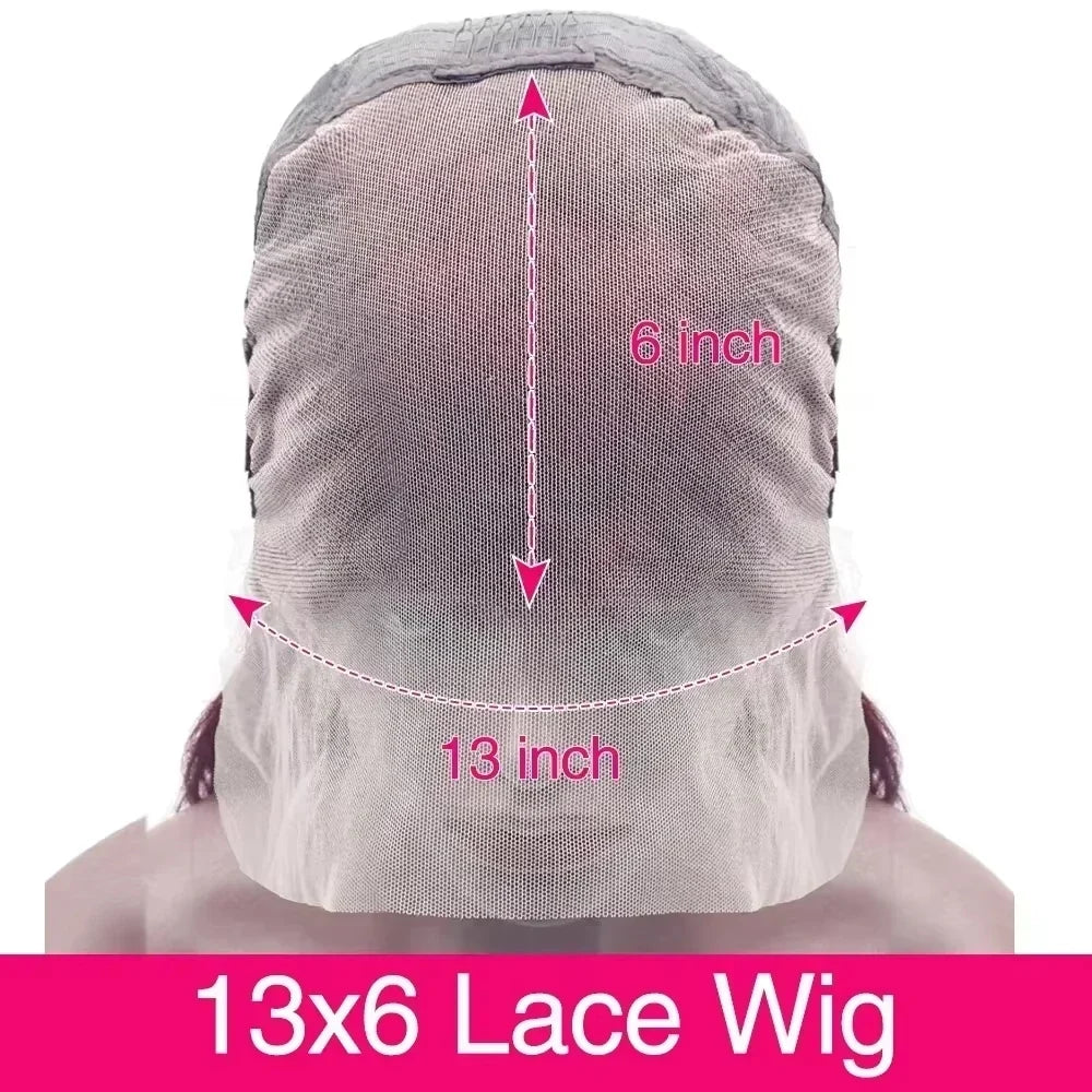 13x6 HD Lace Frontal 220 Density 99J Burgundy Body Wave Human Hair Wig 13x4 Lace Front Brazilian PrePlucked Wigs For Black Women