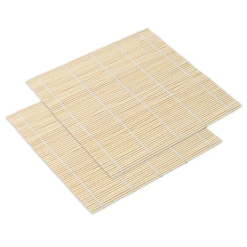 Exquisite Bamboo Sushi Mat with White Finish Seaweed Rice Roll Curling Non Stick Japanese Style Kitchen Essential Sushi Making