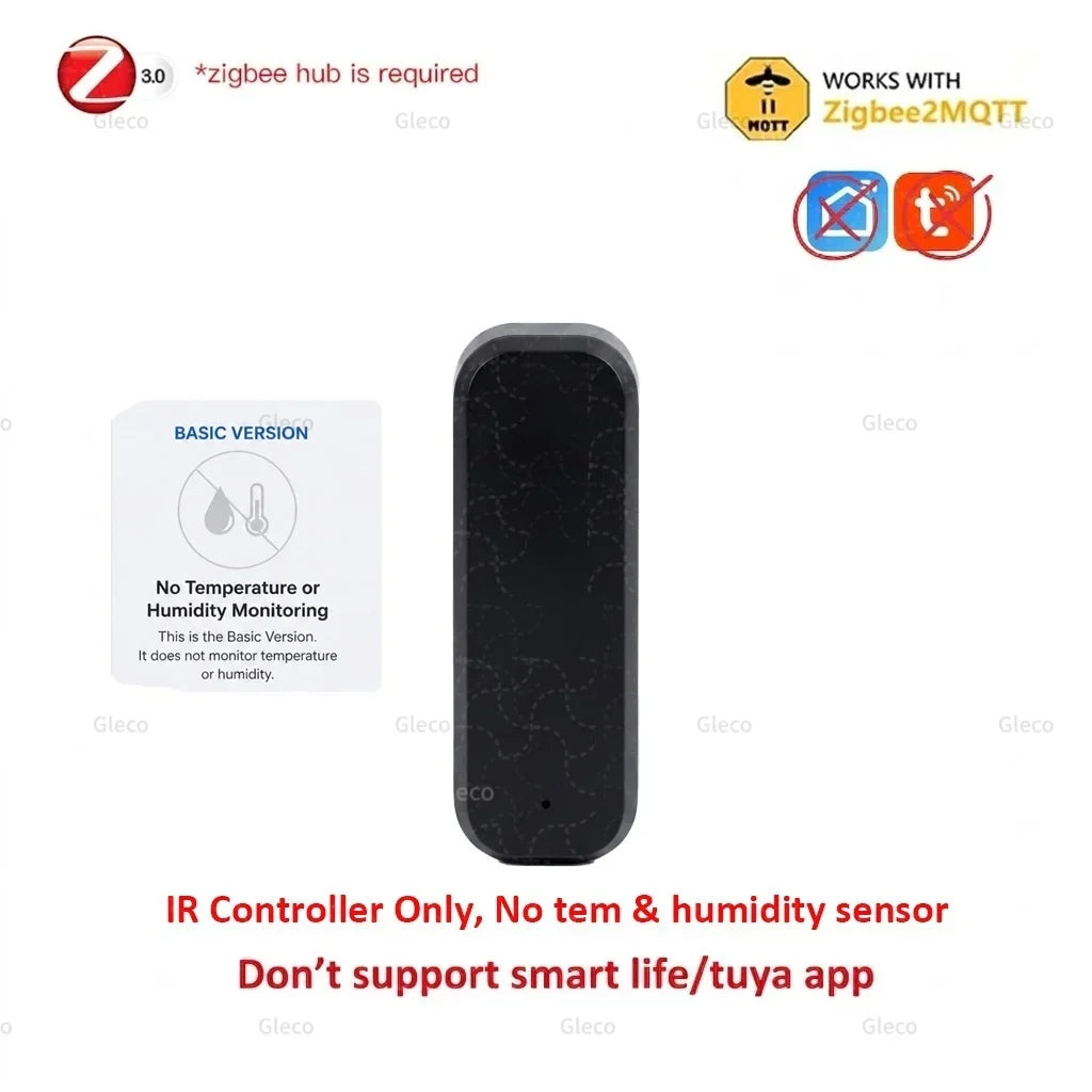 Zigbee IR Remote Control Universal Infrared Controller With Temperature Humidity Sensor For TUYA Smart Life Zigbee2mqtt Gateway