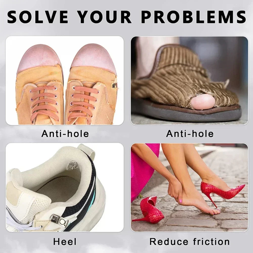 4/6 PCS Shoe Repair Patches, Heel Protector Pads, Anti-Wear Hole Fixing, Self-Adhesive Repair Patches, Insole Foot Care Liner