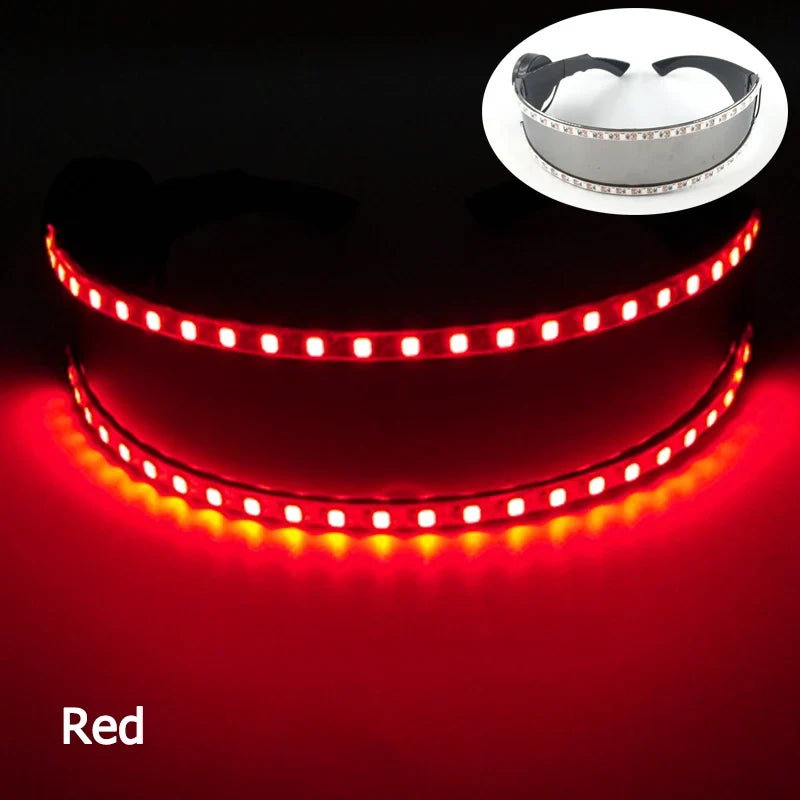 Glowing Glasses for Night Club Performers LED Glasses Party Dancing Rave Christmas 6V Led Futuristic Soldier Glasses Neon Lights