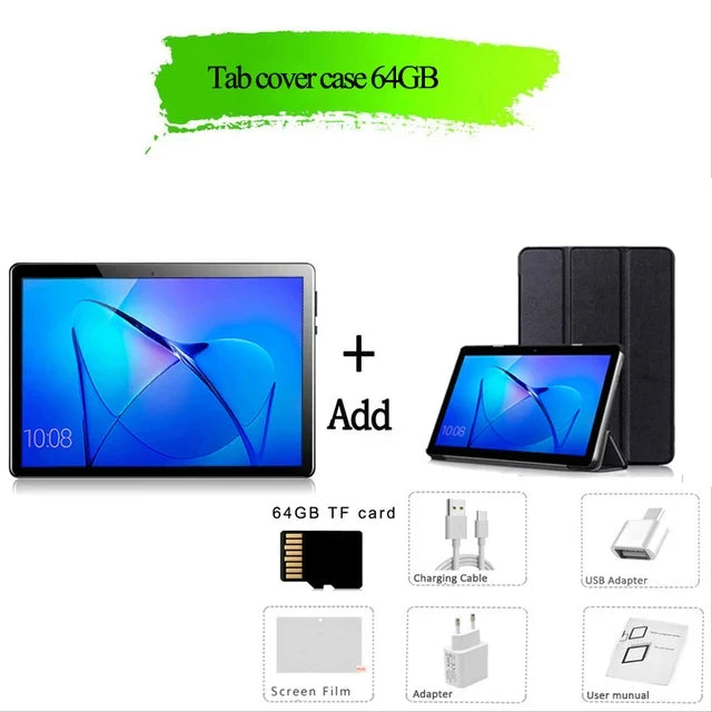 TABLET 10.1 Inch Tablet Android 13 Tablet 6GB RAM 128GB ROM 4G Mobile Phone Call Octa Core 8 CPU AI Speed-up 5000mAh Battery