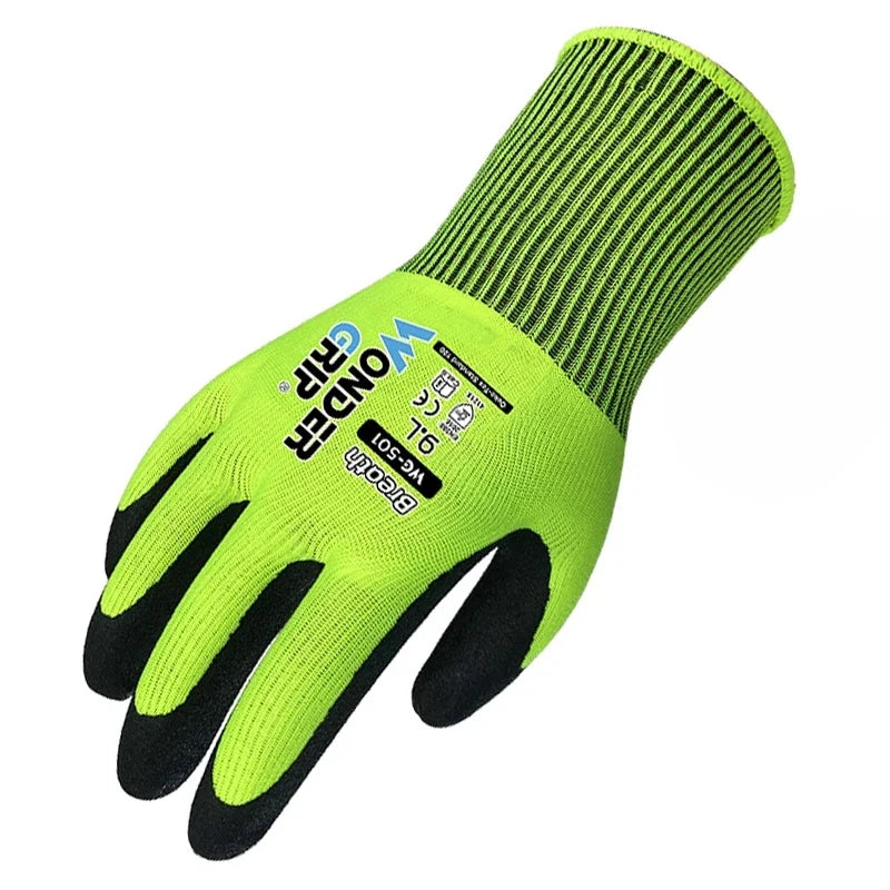 Grip and Go Fluorescent Green Garden Gloves