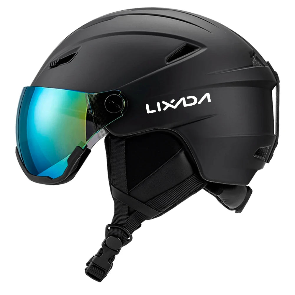 Streamlined Style Integrated Ski Helmet & Goggles