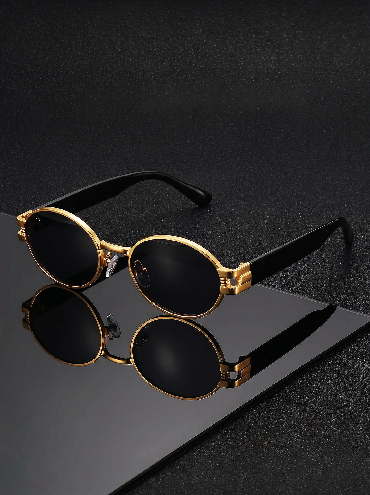 VIOLA MAG Retro Oval Sunglasses for Men Women, Vintage Small Round Polarized Sun Glasses, UV400 Protection Fashion Shades with F