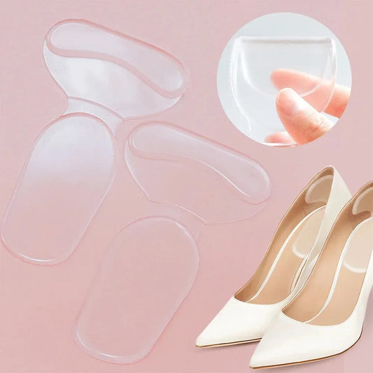 Soft Silicone Heel Grips Anti-Chafing Heel Protectors Cushion Pads for Women High Heels Comfortable Half Size Shoe Inserts